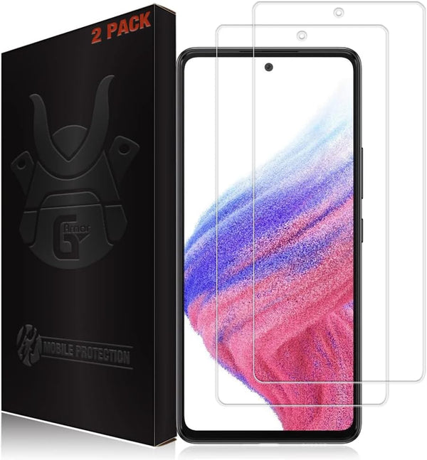 Samsung Galaxy A53 (5G) Screen Protector 2 Pack - Tempered Glass, Case Friendly, Lifetime Replacement, Protective Cover