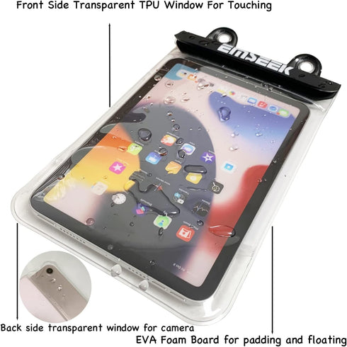 Waterproof Case for Amazon Kindle Paperwhite Oasis Fire 7, eReader Bag Holder Pouch, Orange