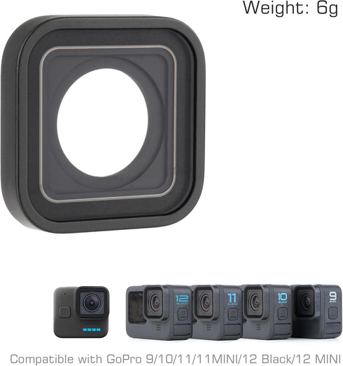 Protective Lens Replacement for Gopro Hero 12 12Mini 11 10 9 Black Camera, Waterproof UV Glass Cover Repair Part
