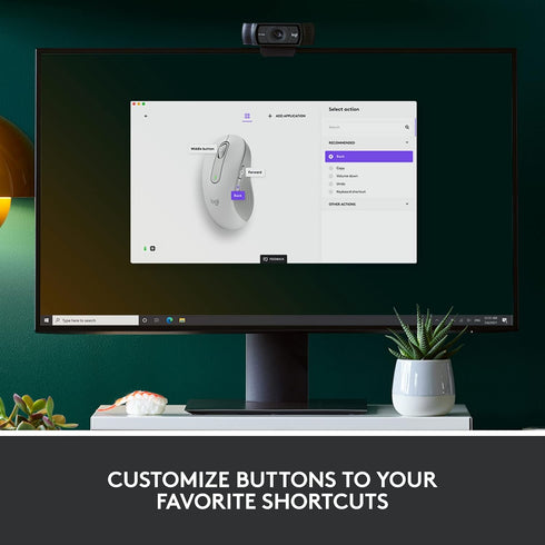 Logitech Signature M650 L Full Size Wireless Mouse, Silent Clicks, Customizable, for PC/Mac/Chromebook