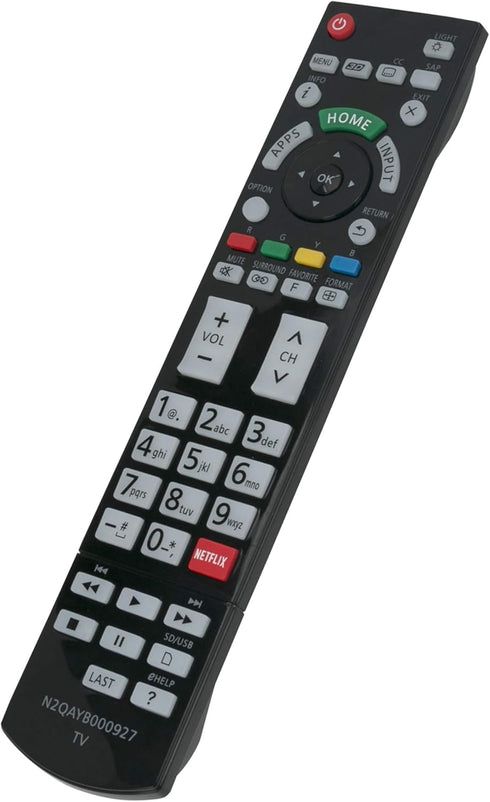 N2QAYB000927 Remote for Panasonic Viera 4K HD TV - Compatible with TC-58AX800U, TC-65AX800U, TC-85AX850U