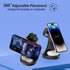 Wireless Charger, 3 in 1 Magnetic Wireless Charger Stand, Fast Dock for iPhone 16/15/14/13/12 Series, Apple Watch,