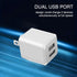 REKNA 14 13 12 11 USB Wall Charger, Dual Port Cube Power Adapter Charger Plug Block Charging Box, Dual Port Wall Fast