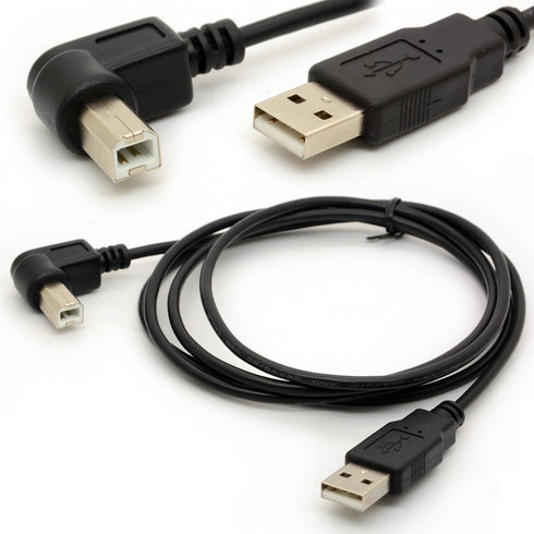 BSHTU 1.5M USB to Printer Adapter Cables 90 Degree USB 2.0 A Male