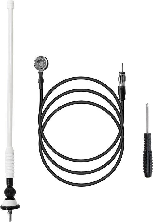 Anina 16 Inch Marine Trailer RV Radio Antenna Rubber Flexible Aerial Mast for