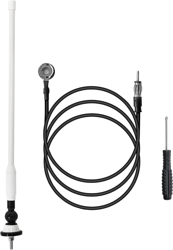Anina 16 Inch Marine Trailer RV Radio Antenna Rubber Flexible Aerial Mast for