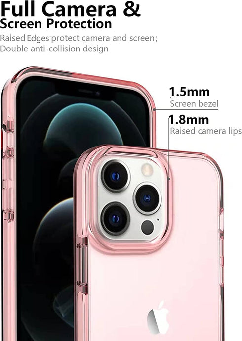 ArtsEvo Designed Case for iPhone 14 Pro Max, 6.6ft Drop Protection, Full Body Screen Camera Protective Case, Pink