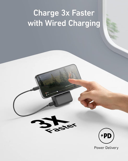 Anker 633 Magnetic Battery - 10,000mAh Foldable Wireless Portable Charger, 20W USB-C Power Bank with Stand,