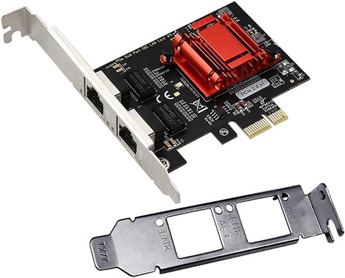 ULANSeN Dual-Port PCIe Gigabit Network Card 1000M PCI Express Ethernet Adapter with Intel