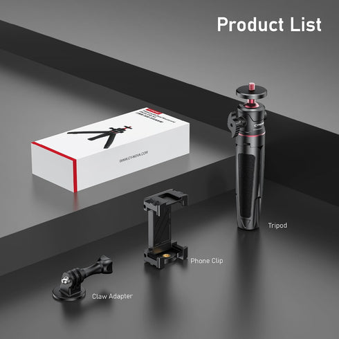 CYNOVA 3-in-1 Mini Extension Pole Tripod with Phone Holder, Handheld Tripod Selfie Stick, All-in-One Kit