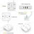 Long Flat Extension Cord 15 ft with TESSAN Surge Protector Power Strip and 4 Outlets