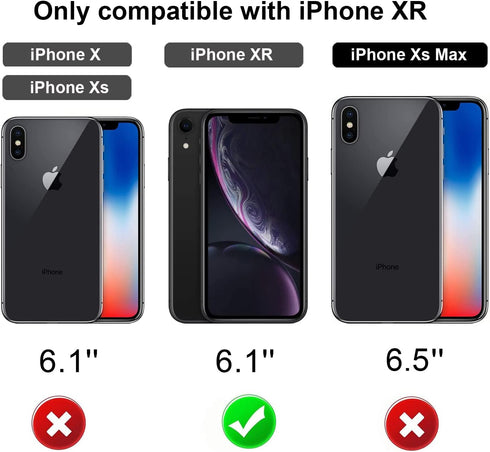 iPhone XR Wallet Case with Credit Card Holder, PU Leather Wallet Case for iPhone XR 6.1 inch (Blue)