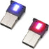 AOZITA Mini USB LED RGB Light Brightness Adjustable 8 Color Changeable for Car,