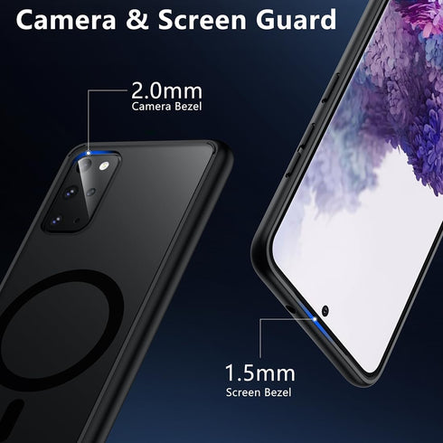 TIANNIUKE Slim Fit Magnetic Case for Samsung Galaxy S20 Plus, Translucent Matte, Anti-Fingerprint, Shockproof