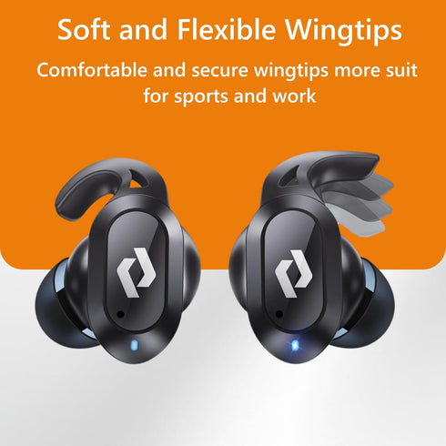 CREASO 64H Bluetooth Earbuds Wireless Ear buds Wireless Charging Case Waterproof Headphones Built in Microphone Stereo