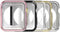 Simpeak 5PACK Soft Back Case for Apple Watch Series 9 8 7 (41mm 45mm), Clear/Black/Pink