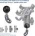 FANAUE MB-01 Angled Bolt Head Adapter Ball Base with 10mm Mounting Hole for RAM Mounts B Size