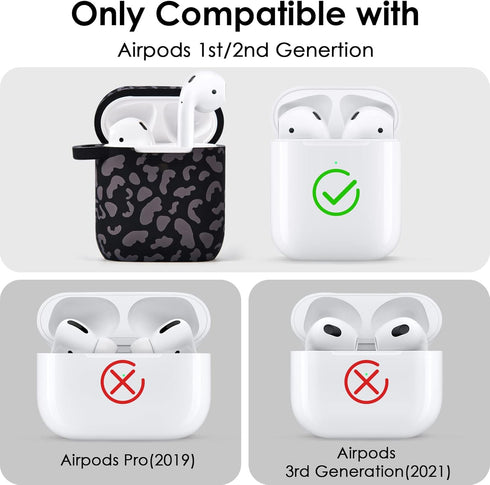 Filoto Compatible with Airpod 2nd Generation Case, Cute Silicone Protective Case for Women with Bracelet Keychain