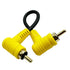 Elbow (15cm 2PCS) RCA Audio Cable Gold-Plated RCA line Lotus Male and Male Extension Lotus AV Video Cable Projector