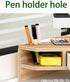 Triangle Monitor Stand Riser, Cut Triangle Desktop Corner Shelf with Drawers, Wooden Computer Stand with Storage for