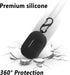 Geiomoo Silicone Case for JBL Endurance Race, Protective Cover with Carabiner (Black)