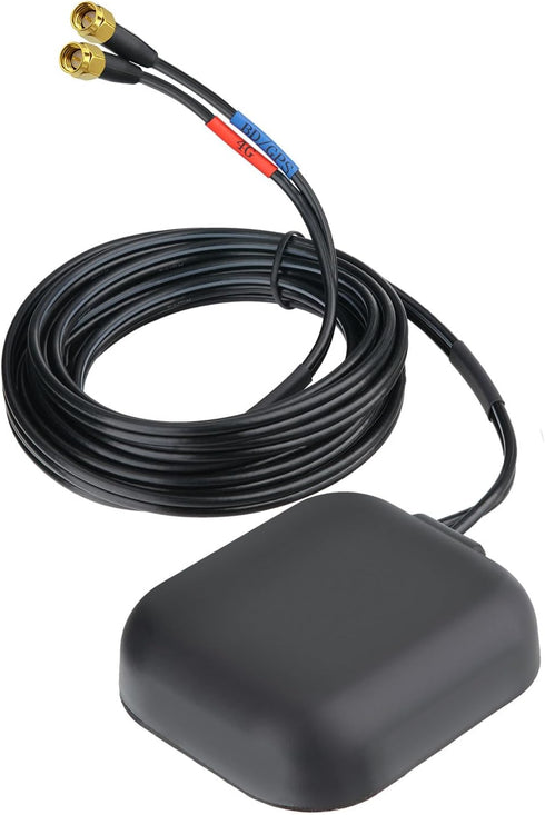 BINGFU Dual-Band GPS/BeiDou + 4G High-Gain Antenna with SMA Male Connector IP65 Waterproof