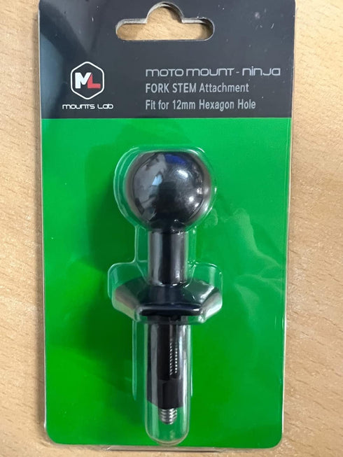 MotoMount Ninja for Kawasaki Ninja, 12mm Hexagon Hole Mount with 1inch Ball, Compatible with Phone/Camera/GPS