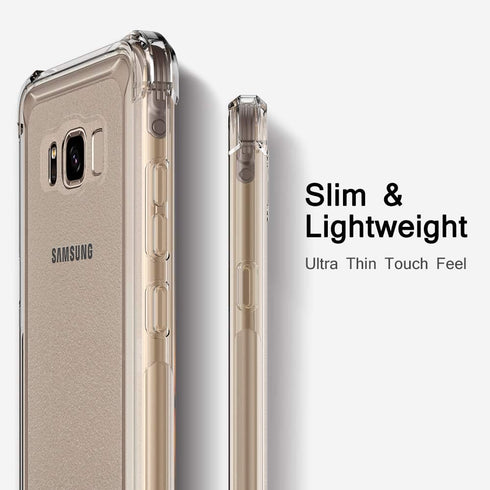 Galaxy S8 Active Case, Shockproof Anti-Scratches Flexible TPU Gel Slim Fit Protective Cover (Clear)