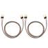 M-JP10 1pair Set Speaker Wire with 24k Gold Plated Connectors, 10AWG 5N OFC, 1.5M Length