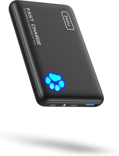 INIU Portable Charger, Slimmest 10000mAh 22.5W PD Power Bank, USB C High-Speed Charging Battery Pack for iPhone, Samsung