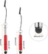 MECCANIXITY 5pcs Metallic Stylus Pen Retractable Aluminum Alloy Mini Capacitive Pens for Universal All Touch Screen Devices, Red