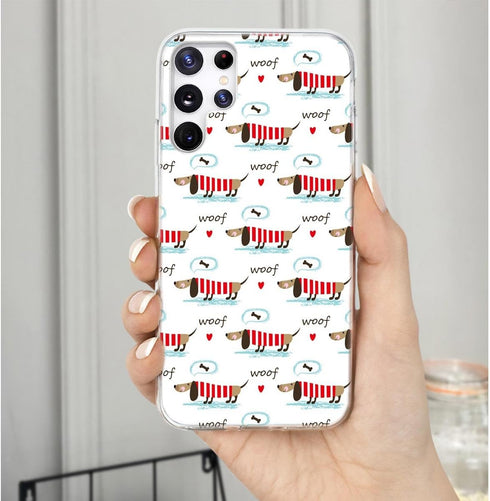 ARTIOSIT Thin Slim Soft TPU Clear Case for Galaxy S22 Ultra, Cute Cartoon Animal Design