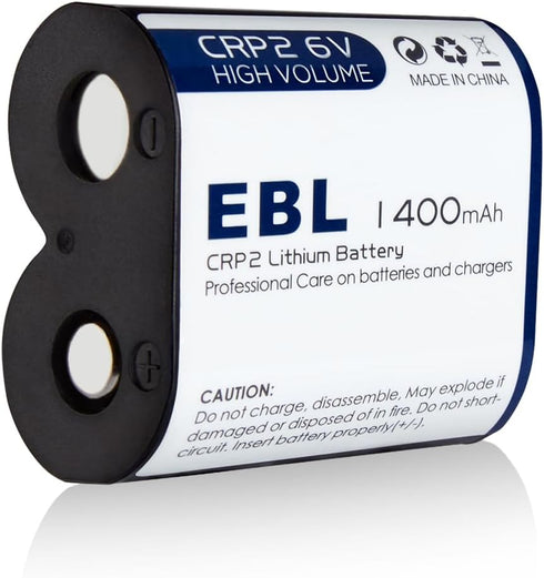 EBL CR-P2 Lithium Photo Battery 6V 1400mAh, Compatible with 223A DL223A EL223AP for