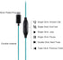 mucro Sport Headphones Wired, Over Ear in-Ear Earbuds, Headphones with Microphone for iPhone, Android Phone (Blue-TypeC)