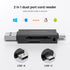 USB C Memory Card Reader, SD Card Reader USB 2.0 Micro SD Adapter, Dual Connector USB 2.0/USB C, Supports SD/Micro