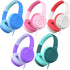 iClever Kids Headphones, 85dBA Safe Volume, Tangle Free, Swivel Foldable, 3.5mm Jack, Bulk 5 Pack for School/Classroom
