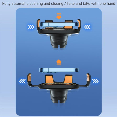 Car Charger, 15W Auto Clamping Charger Mount, 360° Rotatable Phone Mount for Car Vent, Anti Mistake Touch, for iPhone