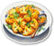 Altok PicDesign Set of 3 - 3 INCH - Roasted cauliflower florets - Sticker