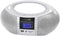 HANNLOMAX HX-506R Portable AM/FM Radio, Bluetooth, USB/SD Slot, Aux-in, AC/DC Dual Power Source (White)
