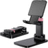 Aurasion Adjustable Phone & Tablet Stand for Desk, Foldable Holder with Stable Base