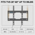 UL Listed Tilting Low Profile TV Wall Mount - Holds Most 26-60 Inch TVs Up to 99 lbs, Max VESA 400x400mm