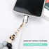 VICHUNHO Marble Silicone Beaded Phone Wrist Strap, Cellphone Lanyard with Tether Tab, Elastic Hands-Free Wristlet