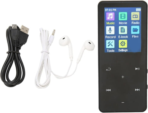 Vikye MP3 MP4 Player, Bluetooth 5.0 MP3 Music Player with 1.8inch Touch Screen,