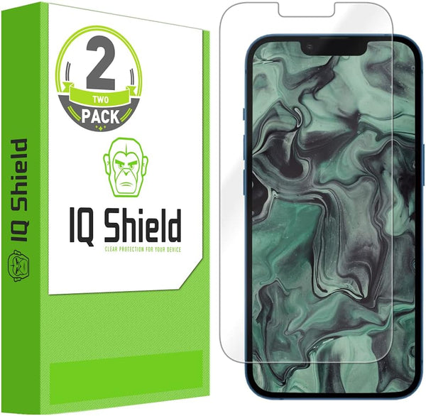 IQShield Anti-Bubble Clear TPU Film Screen Protector for Apple iPhone 13 (6.1 inch) - 2-Pack