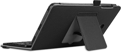 Fintie Folio Keyboard Case for Samsung Galaxy Tab A 8.0 2018 Model SM-T387, Black PU Leather Stand Cover