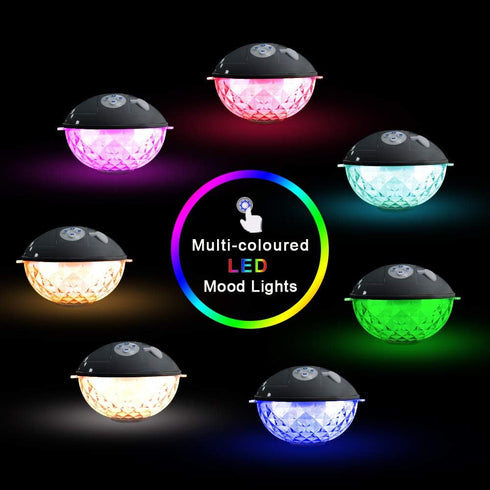 Floating Pool Speakers with Colorful Lights, IPX7 Waterproof Bluetooth Speaker for Pool, Crystal Clear Sound Hot Tub Speaker for Pool, Spa and Outdoor