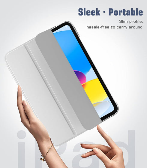 TiMOVO iPad 10th Generation Case 2022, Slim Hard Back Shell, Protective Smart Cover with Stand for 10.9 inch iPad