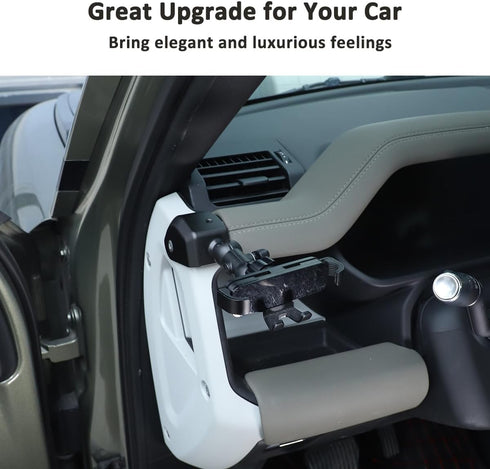 Aluminum Alloy Dashboard Side Mobile Phone Holder Trim for Land Rover Defender 90 110 130 2020-2024 (Style B, Left)
