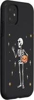 iPhone 11 Skeleton Case, Funny Halloween Design with Jack-O-Lantern Pumpkin