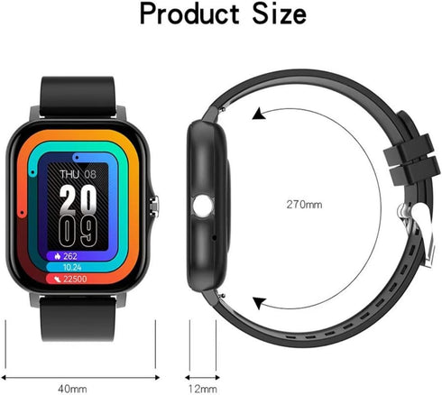 Smart Watch for Women Men - 1.83" Fitness Tracker, Answer/Make Calls, IP67 Waterproof, Heart Rate Monitor (Pink)